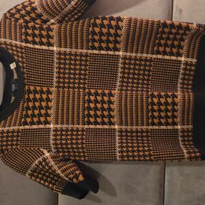 Plaid Short Sleeve Sweater